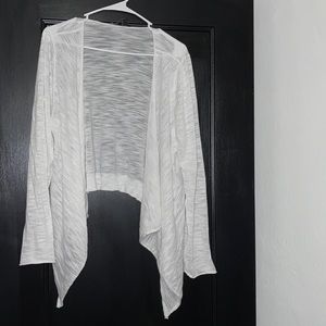 TORRID WHITE LONG SLEEVE SHAWL